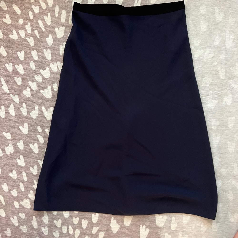 VINCE Navy Midi Skirt Size Small